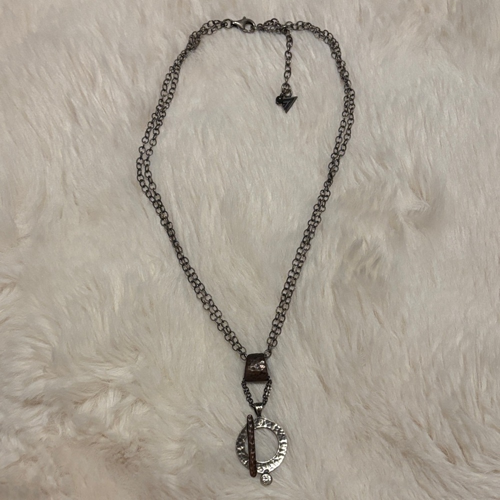 Silpada Silver-Tone Toggle Pendant Necklace